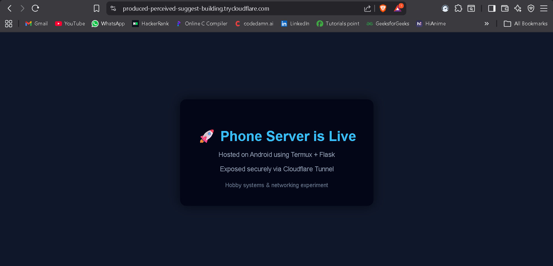 Mobile Web Server
